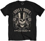 Guns N' Roses Camiseta de manga corta Top Hat, Skull & Pistols Las Vegas Unisex Black M