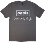 Oasis Ing Definitely Maybe Distressed Text Logo Unisex Charcoal Grey M