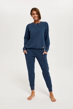 Panama set women's long sleeves, long pants - denim