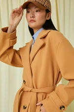 Koton Coat - Brown - Double-breasted