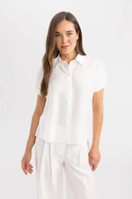 DEFACTO Regular Fit Short Sleeve White Shirt