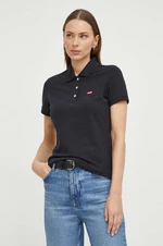 Polo tričko Levi's černá barva