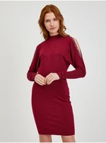 Burgundy Women's Sweater Dress with Necklines ORSAY - Ladies