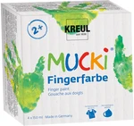 Kreul Mucki Juego de pintura para dedos. 4 x 150 ml