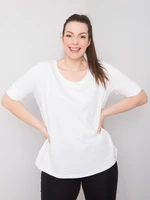 Women's white cotton t-shirt larger size