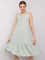 Mint dress with ruffle Jossie RUE PARIS