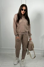 Insulated set sweatshirt + pants beige