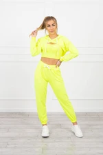 3-piece cotton set yellow neon