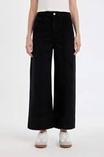 DEFACTO Crop Wide Leg High Waist Short Wide Leg Jeans