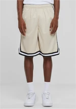 Men's Stripes Mesh Shorts - Beige/Black