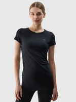 Women's Sports T-Shirt Made of 4F Recycled Materials - Black