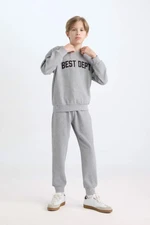 DEFACTO Boy 2-Piece Set Crew Neck Printed Sweatshirt Sweatpants