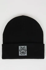 DEFACTO Men's Silicone Labeled Beanie