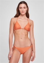 Women's recycled triangle bikini vintageorange