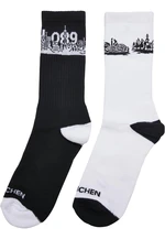 Major City 089 Socks 2-Pack Black/White