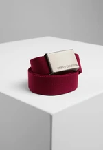 Burgundy canvas belts