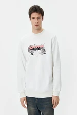 Koton Back Printed Sweat Asian Themed Crew Neck