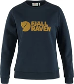 Fjällräven Logo Sweater W Dark Navy/Chestnut M Sudadera con capucha para exteriores