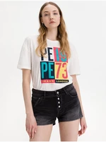 Tričká s krátkym rukávom pre ženy Pepe Jeans - biela