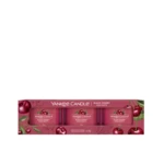 YANKEE CANDLE Black Cherry Votív v skle sada 3 x 37 g