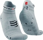 Compressport Pro Racing V4.0 Ultralight Run Low White/Alloy T4 Șosete pentru alergre