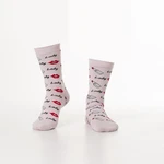 Women's light pink lip socks