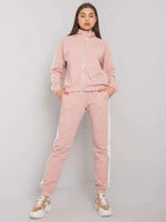 Dusty pink women's set with stripes Aliana