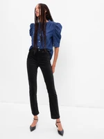 GAP Džíny slim velvet vintage high rise - Dámské