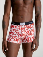 Oranžovo-krémové pánské vzorované boxerky Calvin Klein Underwear - Pánské