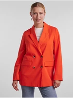 Oranžové dámské oversize sako Pieces Thelma - Dámské