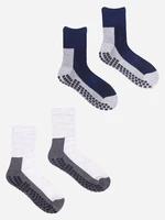 Yoclub Unisex's Half-Terry Socks With ABS 2-Pack SKA-0131U-AA0A-002