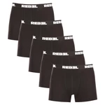 Set of five men's boxer shorts in black Nedeto Rebel