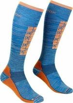 Ortovox Ski Compression Long M Safety Blue 45-47 Ski Socken