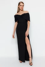 Dámské šaty Trendyol TPRSS23AE00067/Black