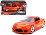 Orange Julius Mazda RX-7 Orange Metallic with Graphics "Fast &amp; Furious" Series 1/32 Diecast Model Car by Jada