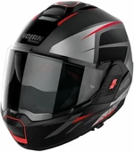 Nolan N120-1 Nightlife N-Com Flat Lava Grey Red/Silver/Black XL Casque