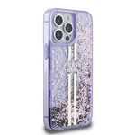 Zadní kryt Guess PC/TPU Liquid Glitter Gold Stripe Zadní pro Apple iPhone 15 Pro Max, purple