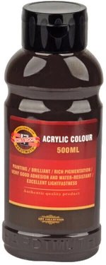 KOH-I-NOOR Acrylic Colour Farba akrylowa 610 Dark Brown 500 ml 1 szt