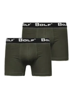 Khaki pánské boxerky Bolf 0953-2P 2 PACK