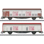 Märklin 048345 Súprava H0 2 posuvných nástenných vozňov Hbbils C spoločnosti Coca-Cola® Company