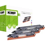 KMP H-T149CMY kazeta s tonerom kombinované balenie náhradný HP 126A, CE311A, CE312A, CE313A zelenomodrá, purpurová, žltá