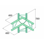 Alutruss DECOLOCK DQ2-PAC44V 2-bodová rampa rohové viazanie na 4 smery 90 °