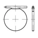 TOOLCRAFT 137708 Hadicové svorky 12 mm Galvanizovaná oceľ  1 ks