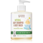 WoodenSpoon Natural šampón a sprchový gél pre deti bez parfumácie 300 ml