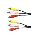 Kábel AQ 3x CINCH / 3x CINCH, video + stereo audio, 2 m (xaqcv25020) kabel pro přenos audia a videa • tři cinch konektory na obou stranách • délka kab