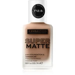 Revolution Relove Super Matte Foundation dlouhotrvající matující make-up odstín F12.5 24 ml