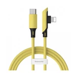 Kábel Baseus USB-C/Lightning, PD 18W, 1,2m (CATLDC-A0Y) žltý Pružný kabel vyrobený z termoplastického elastomeru a slitiny zinku. Vaše zařízení nejen 