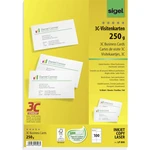 Sigel LP800 vizitky potlačiteľné, hladké hrany 85 x 55 mm snehovo biela 100 ks Formát papiera: A4