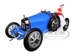 Bugatti T35 30 Grand Prix Bright Blue Livery with a Female Racer Figurine Limited Edition to 600 pieces Worldwide 1/18 Diecast Model Car by CMC