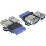 Delock USB 3.0 adaptér [1x interná USB 3.0 zásuvka 19-pólová - 2x USB 3.2 gen. 1 zásuvka A] 65324